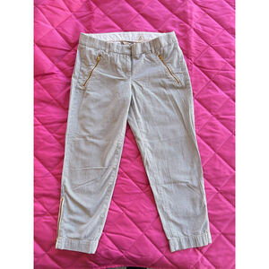 J Crew Pant Womens 6 Blue White Pin Stripe